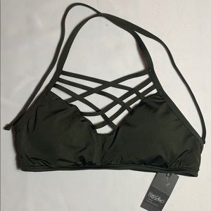 NWT Mossimo Mix & Match Bikini Top - Olive Green